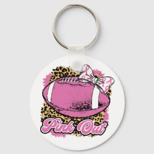 Pink Out With Rugby (Softball) Ball Keychain