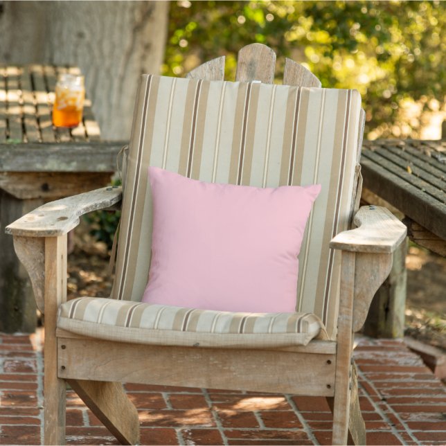 Pink Outdoor Throw Pillow (Chair)
