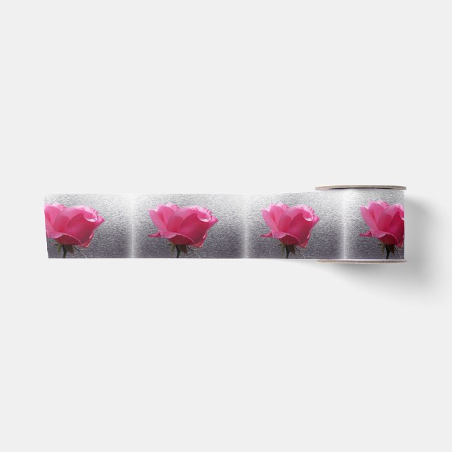 pink over grey satin ribbon (Front)