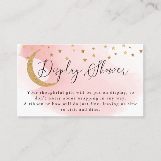 Pink Over the Moon Afficher la carte de douche (Devant)