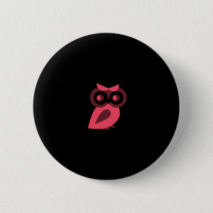 Pink Owl Button
