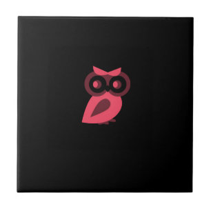 Pink Owl Ceramic Tile