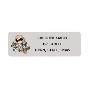 Pink Owl Custom Address Labels