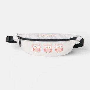 'Pink Owl', cute customized pyjama  Fanny Pack