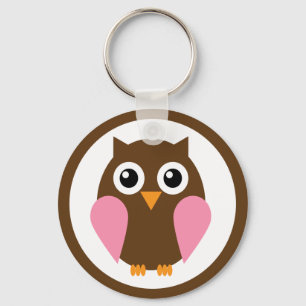 Pink Owl Keychain