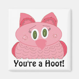 Pink Owl Magnet