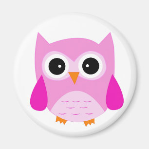 Pink Owl magnet