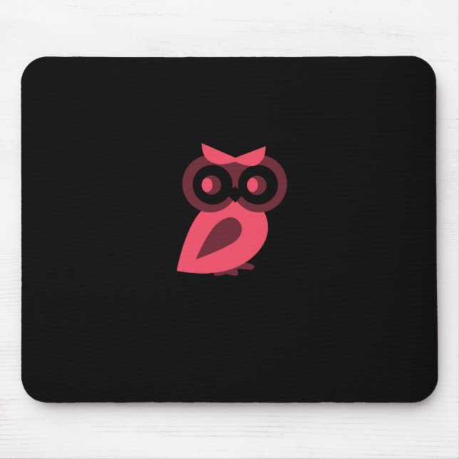 Pink Owl Mousepad (Front)