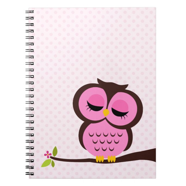 Pink Owl Notebook (Front)