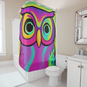 Pink owl painting