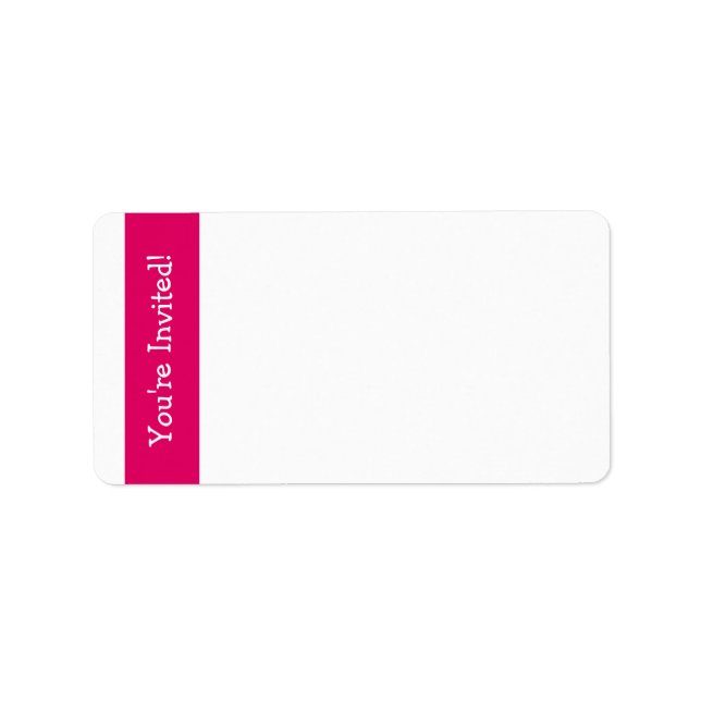 Pink Owl "You're Invited" Address Labels (Front)