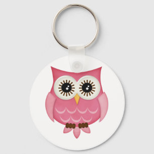 Pink Owls Keychain