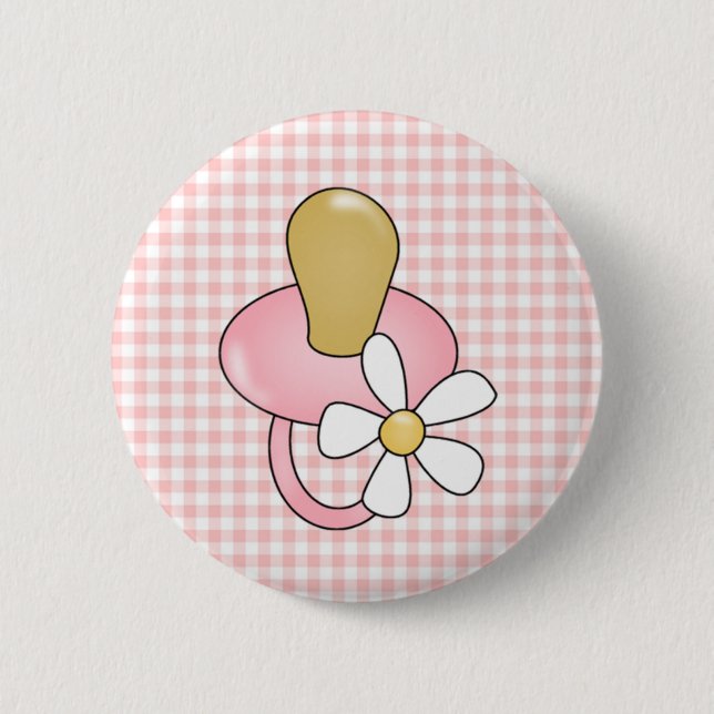 Pink Pacifier 2 Inch Round Button (Front)