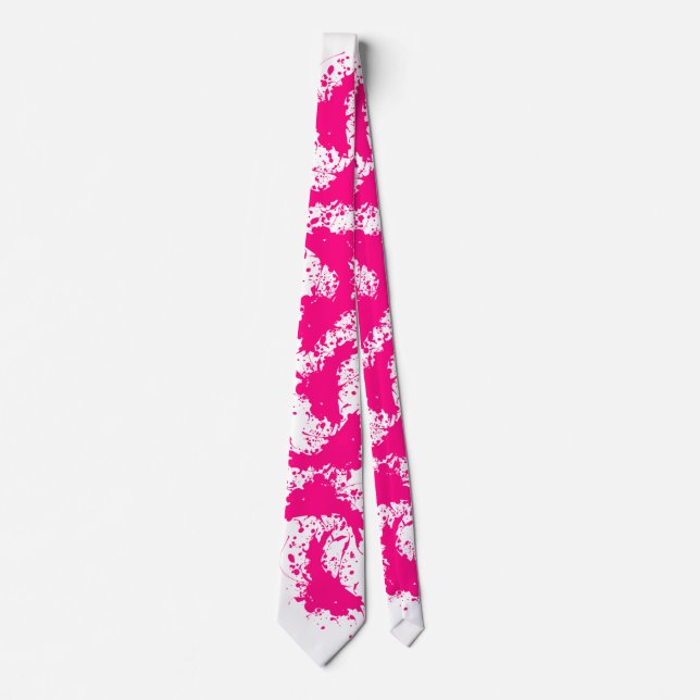 Pink paint Splatter Tie (Front)