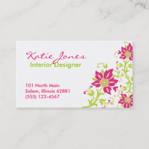 Pink Paisley Business Card