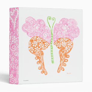 pink paisley butterfly binder