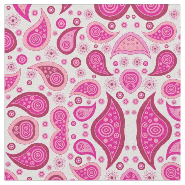 pink paisley fabric (Close Up)