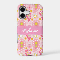 Pink  Paisley iPhone Monogram Custom