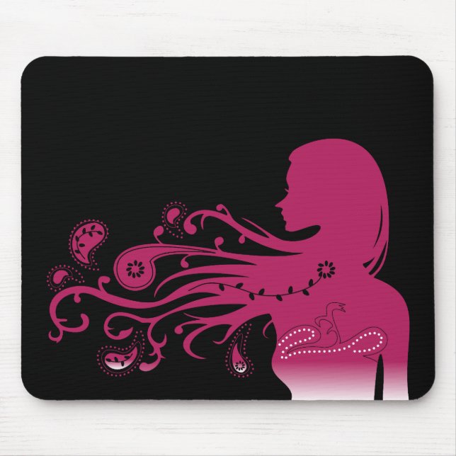 pink paisley mouse pad (Front)