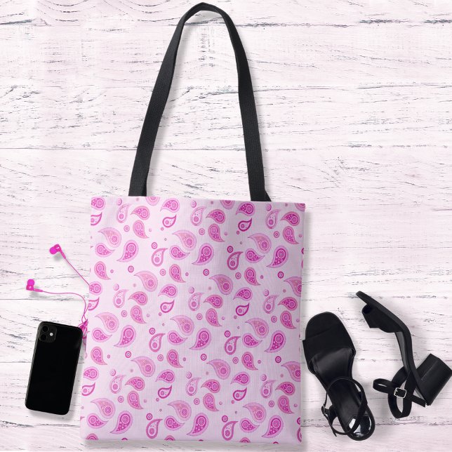 Pink Paisley Tote Bag (Creator Uploaded)