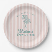 Pink Palm Spring Pastel Beach Baby Shower