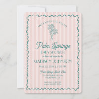 Pink Palm Springs Pastel Beach Cabana Baby Shower