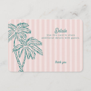 Pink Palm Springs Pastel Beach Details Insert