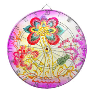 pink palm tree dartboard