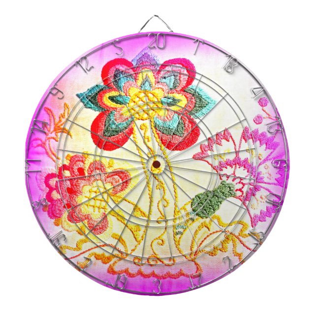 pink palm tree dartboard (Front)