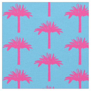 Pink Palm Tree Fabric