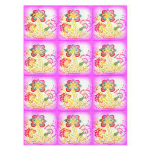 pink palm trees tablecloth