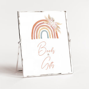 Pink Pampas Grass Boho Rainbow Books and Gifts Poster