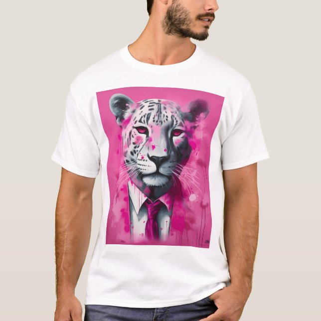 Pink Panther T-Shirt with Suit Design (Front)