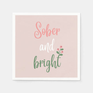Pink Paper Napkins for a Sobriety Holiday Party