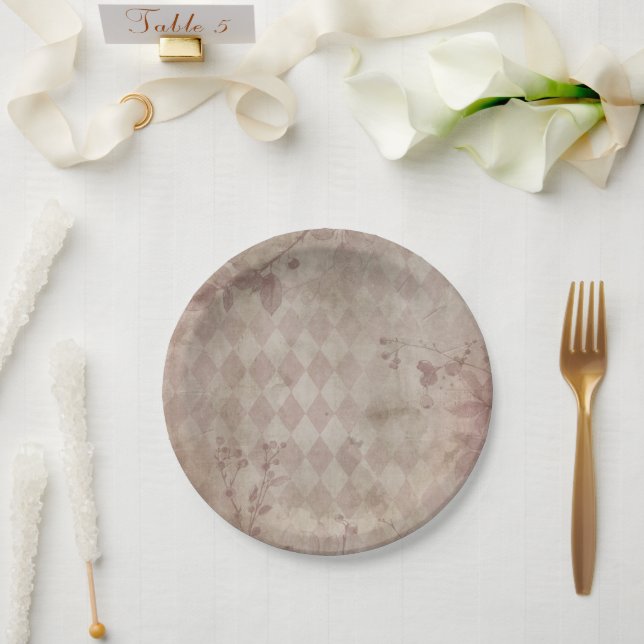 pink paper plate (Wedding)