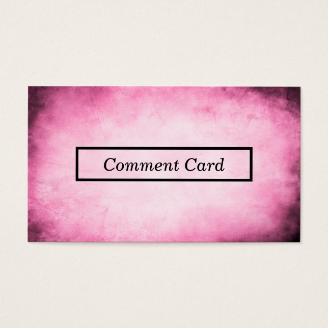 pink parchment comment card (Front)