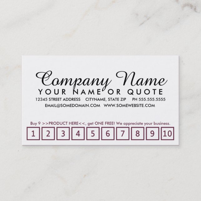 pink parchment loyalty program (Front)