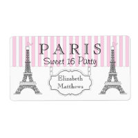 Pink Paris Eiffel Tower Sweet 16 Nom