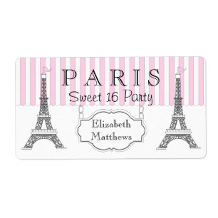Pink Paris Eiffel Tower Sweet 16 Nom