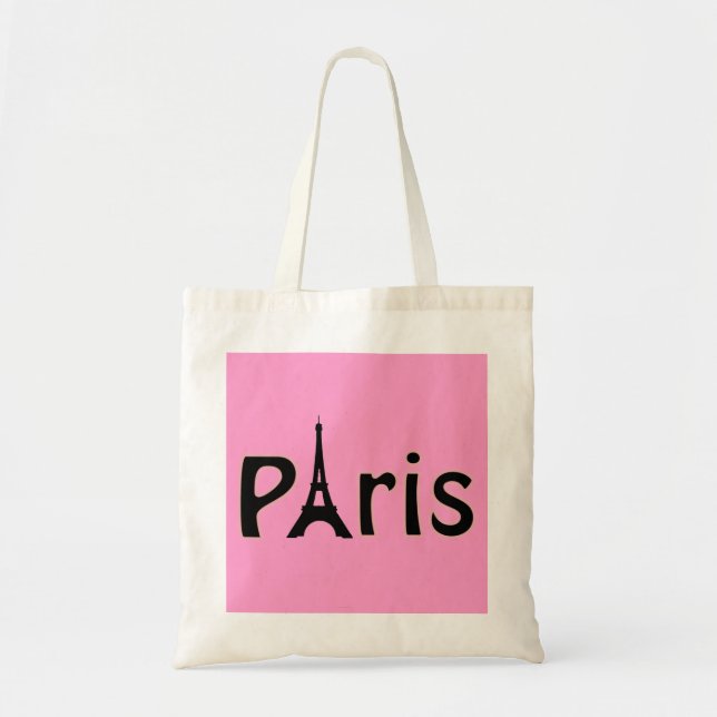Pink Paris, France - Eiffel Tower Tote Bag (Front)