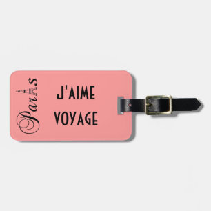 Pink Paris : Luggage Tag
