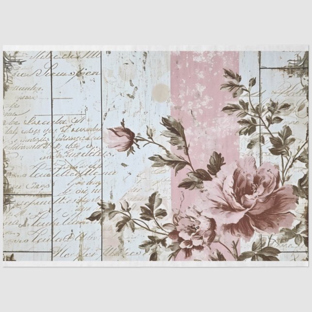  Pink Paris Pattern Tissue Paper (Front)