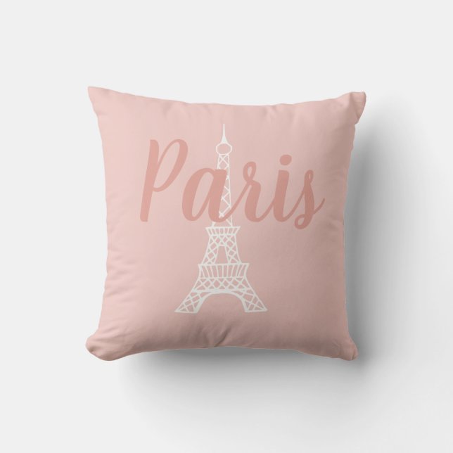 Pink Paris Pillow (Front)