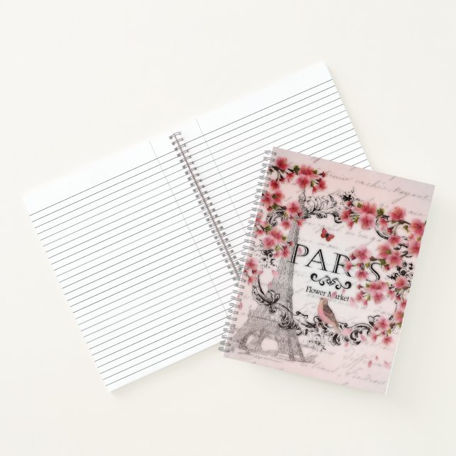 Pink Paris spring Notebook (Inside)