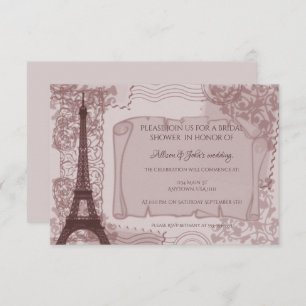 Pink Parisian Bridal Shower Invitation
