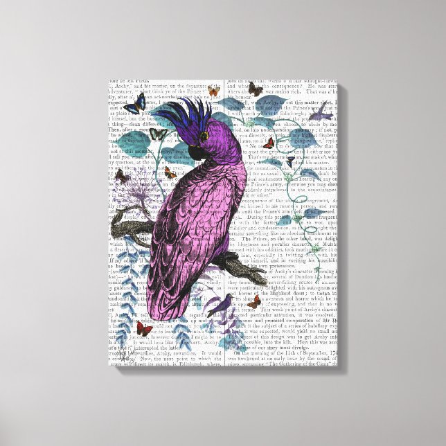 Pink Parrot Canvas Print (Front)