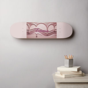 Pink Parties scintillant Name Emma Skateboard