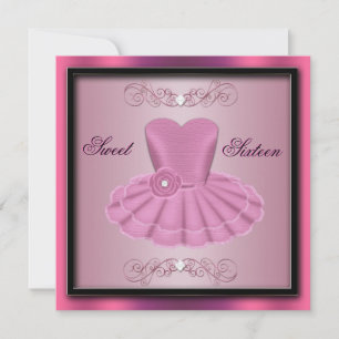 Pink Party Dress Birthday Invite