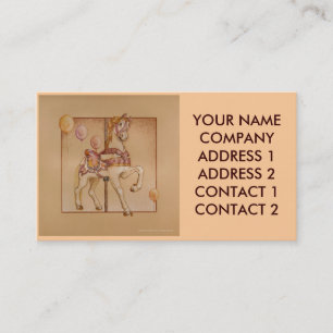 PINK PASSION CAROUSEL HORSE BUSINESS CARD