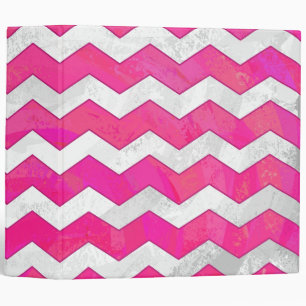 Pink Passion Chevron Pattern Binder